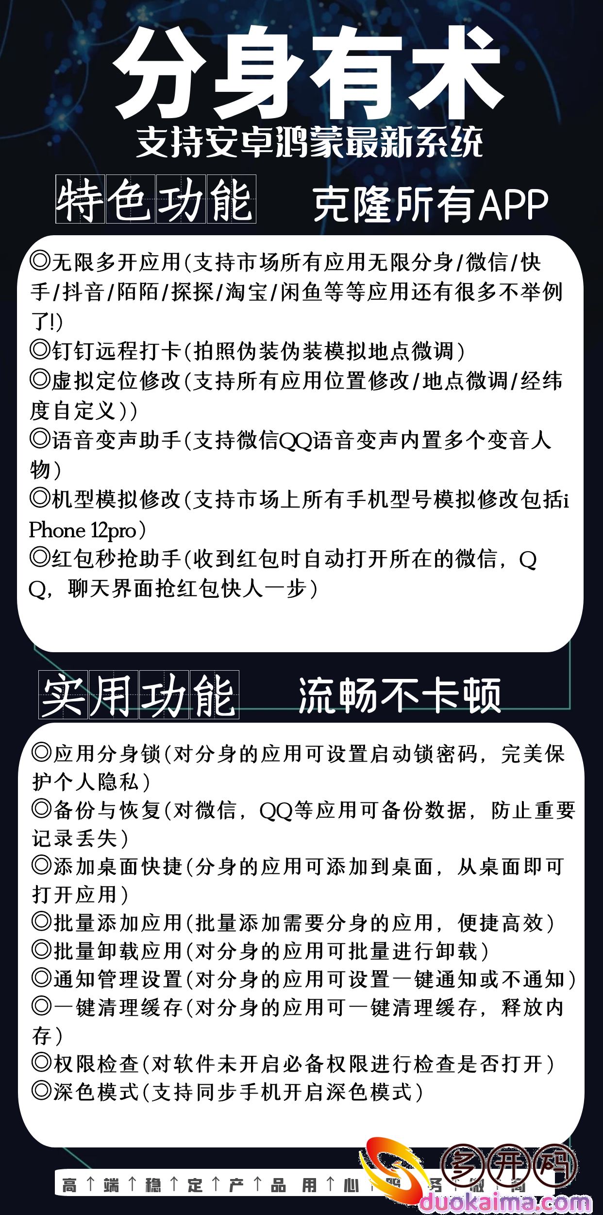 【分身有术官官网激活码授权】百万码商场无限分身所有安卓鸿蒙应用/支持最新系统/分身后可拉到桌面《<strong>云端</strong>秒抢红包》